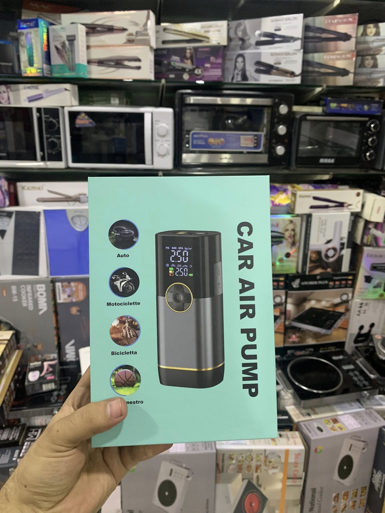 Digital Tire Inflator for Car, Motorcycle & Bike – Rechargeable Air Compressor