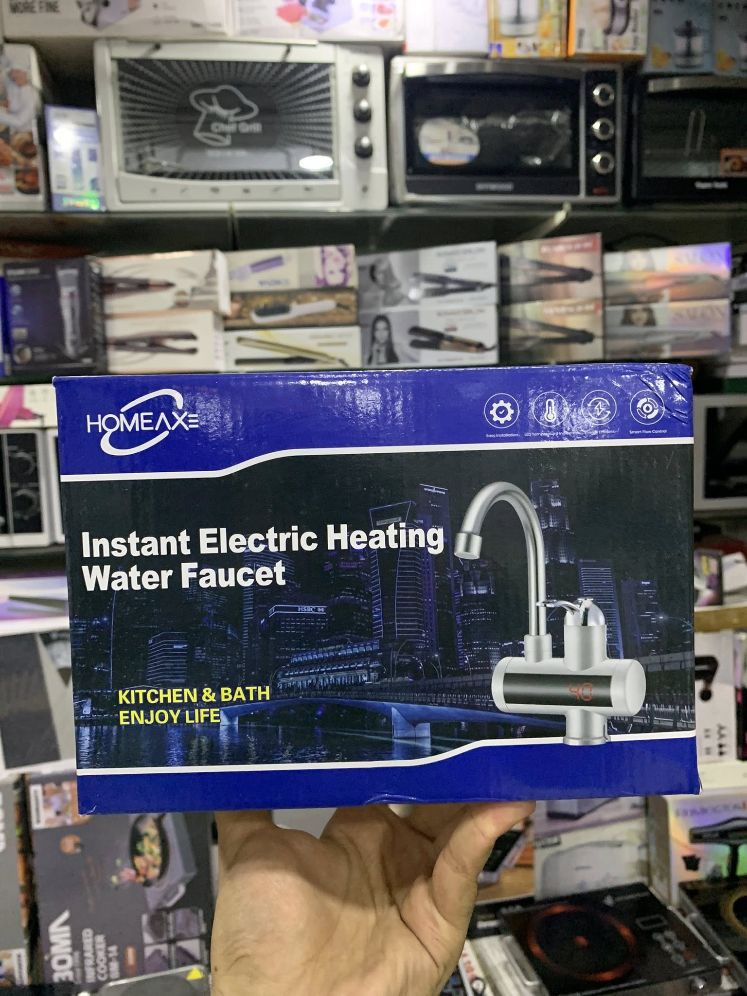 Homeaxe 3000W Instant Hot & Cold Water Tap - Digital Display