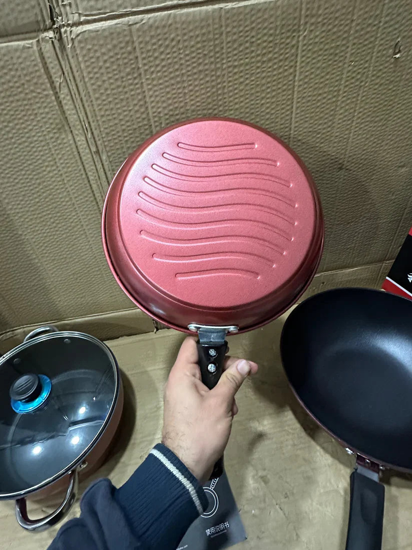 KOREAN LOT IMPORTED 3 PIECES FRY PAN SET