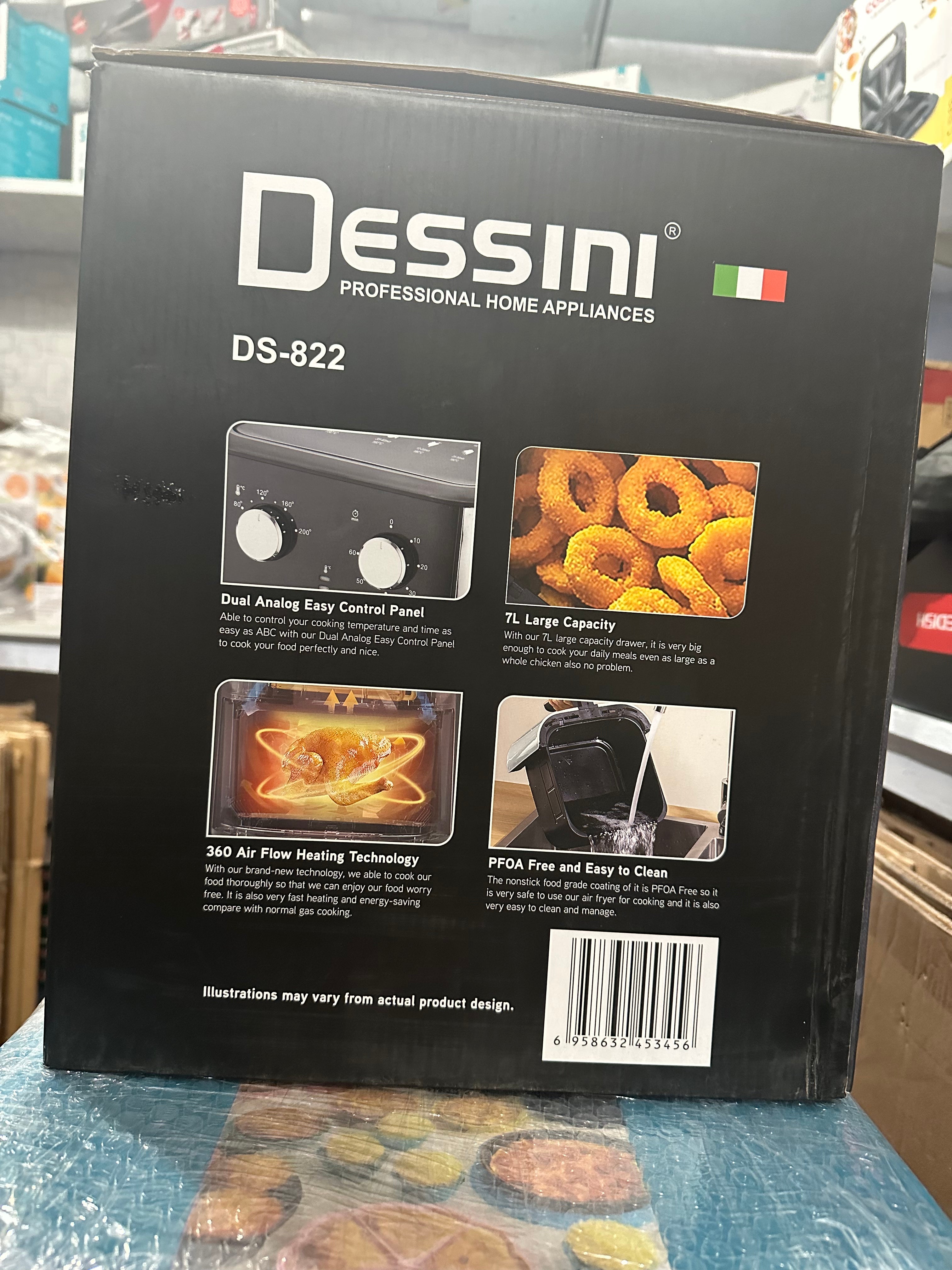 Italian DESSINI Imported air Fryer 7L