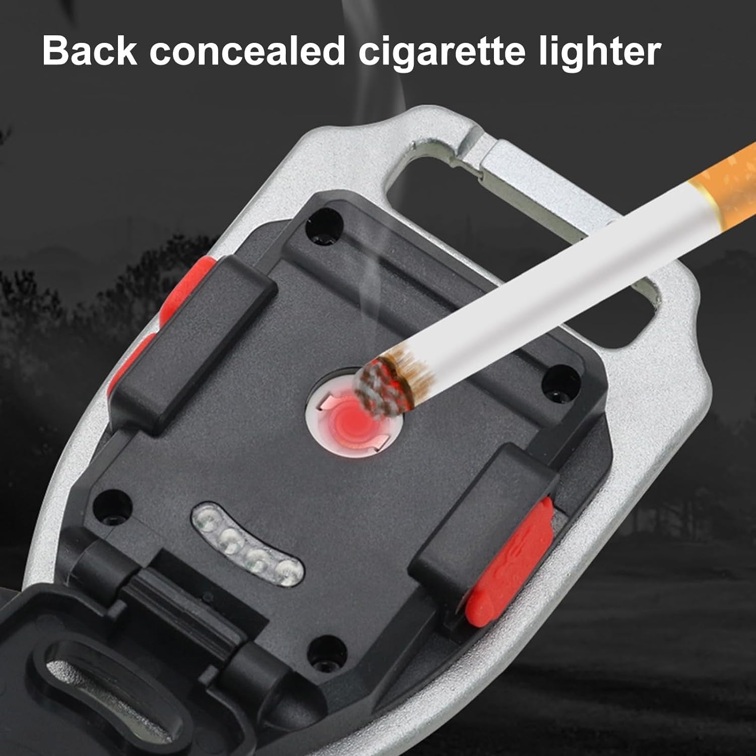 Keychain light with headlight cigarette lighter