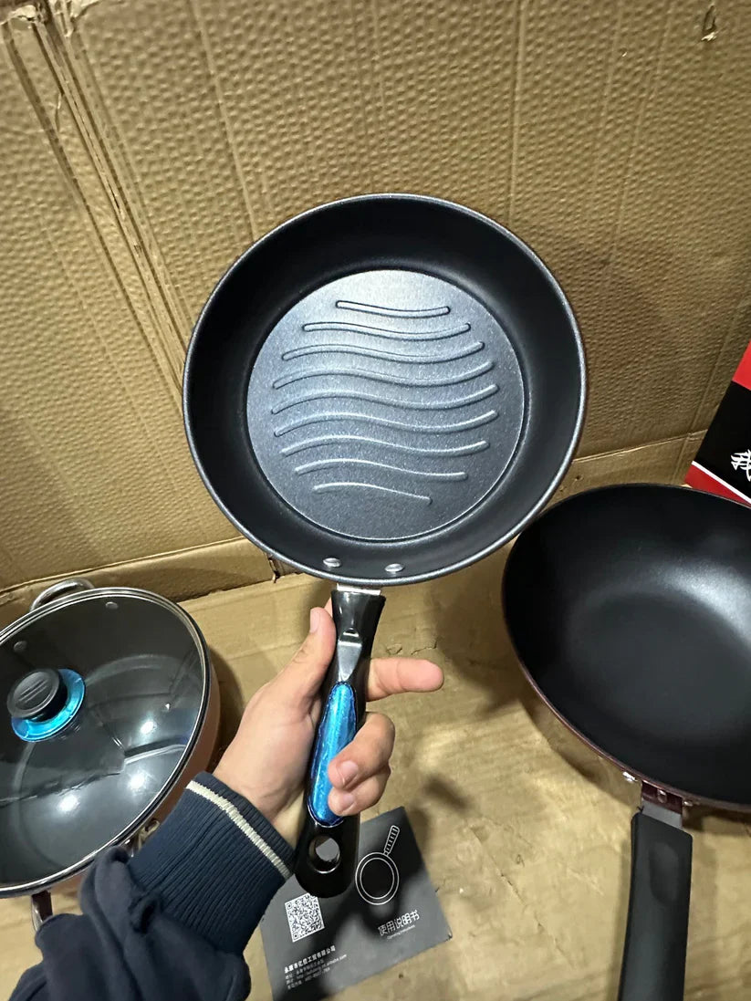 KOREAN LOT IMPORTED 3 PIECES FRY PAN SET