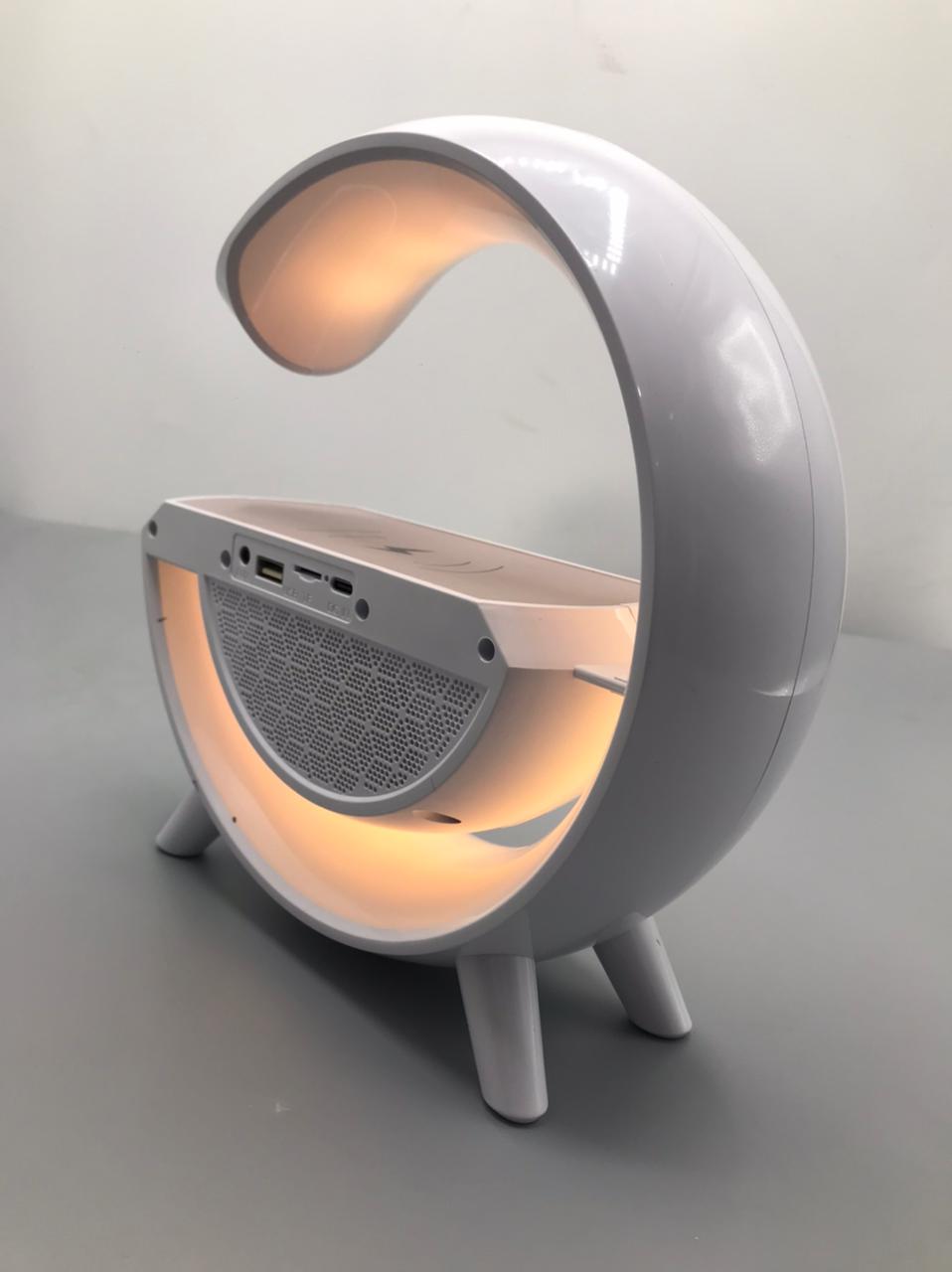 Multifunctional Wireless Charger Stand Alarm Clock Speaker APP RGB Light Fast Charging
