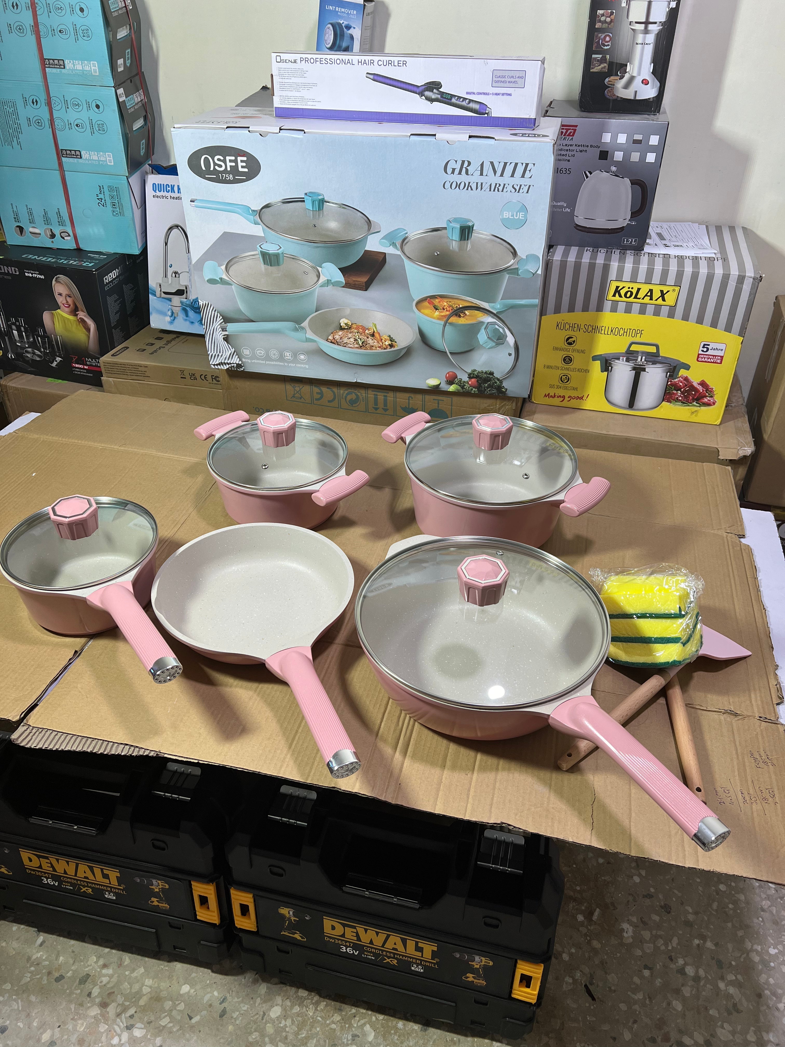 Amazon lot imported 9 pieces Granite cookware set