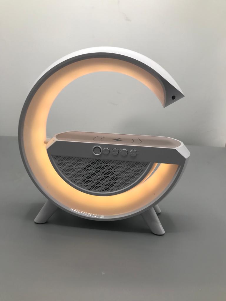 Multifunctional Wireless Charger Stand Alarm Clock Speaker APP RGB Light Fast Charging