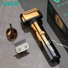 VGR 3 IN 1 Beard Shaver LED Display Eyebrows Trimmer Rechargeable Electric Shaver 0mm Shaving Machine for Men V-367
