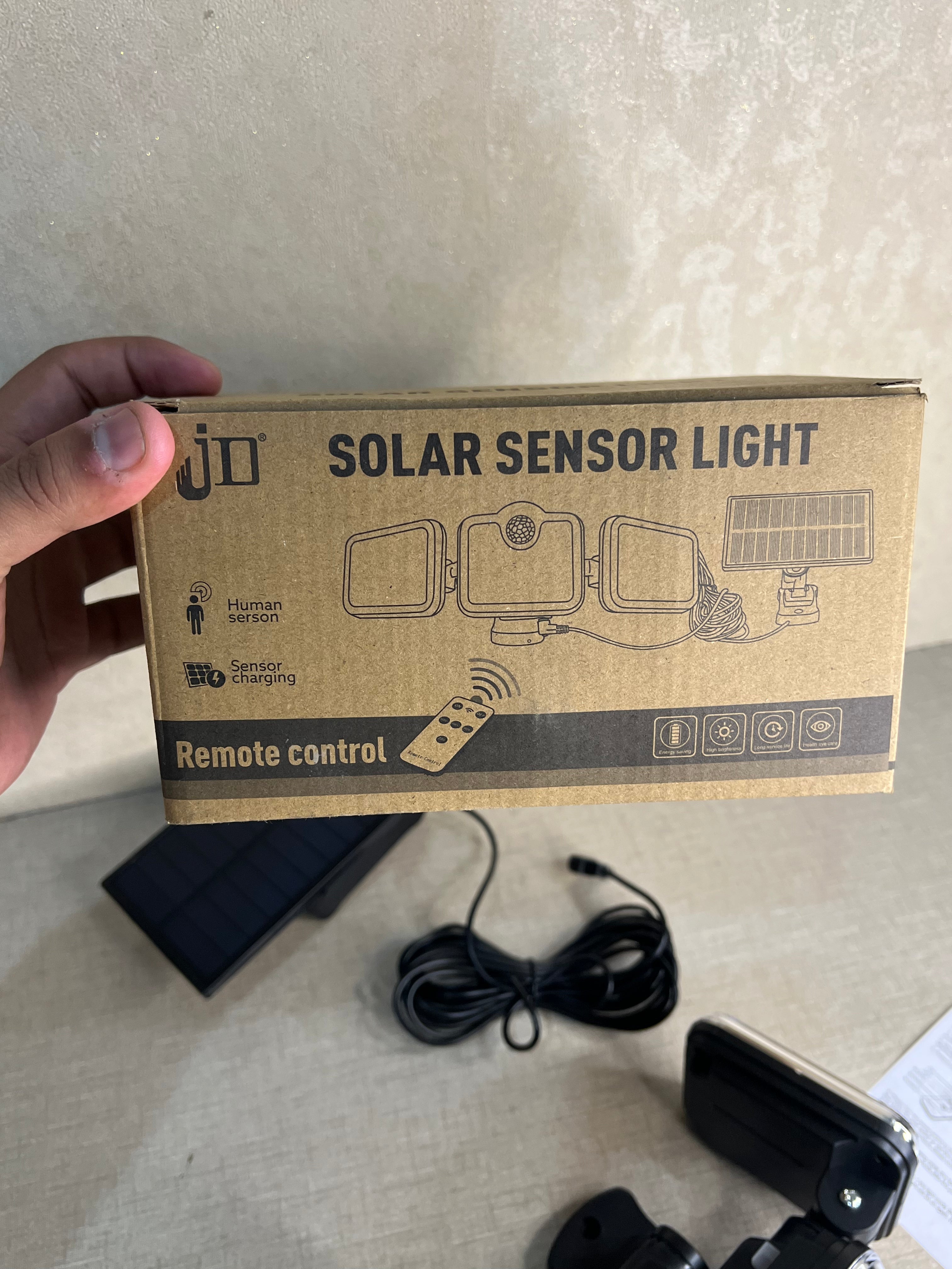 SOLAR LAMP LED SENSOR JD 2656 WITH REMOTE CONTROL